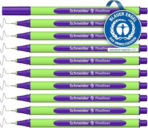 Schneider Line-Up Tintenroller (Mine) daytona violet/grün, 10er-Pack