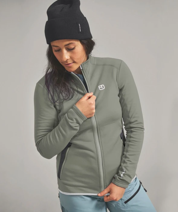 Ortovox Fleece Funktionsjacke green sage (Damen)