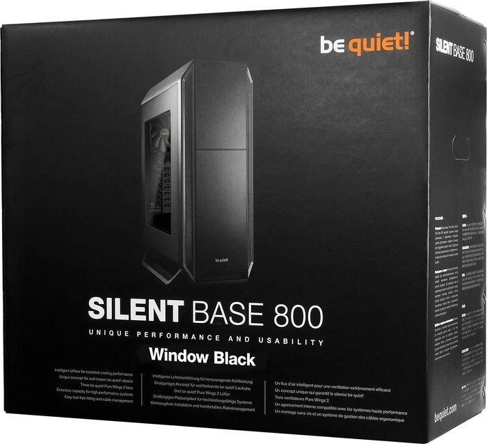 be quiet! Silent Base 800 schwarz, Acrylfenster, schallgedämmt