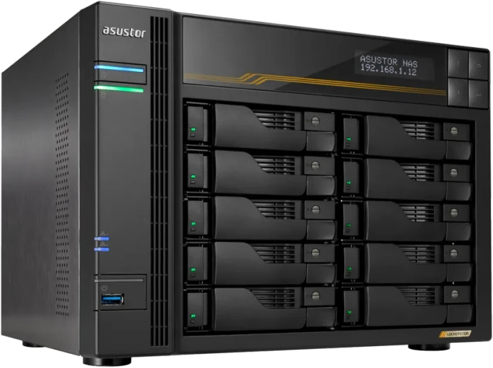 Asustor Lockerstor 10 Gen3 AS6810T 80TB, 16GB RAM ECC, 2x RJ-45 10GBase-T, 2x RJ-45 5GBase-T