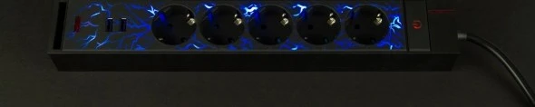 REV Ritter Gamer Steckdosenleiste, 5-fach, 2x USB-A, 1.4m, schwarz