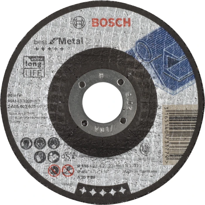 Bosch Professional A30VBF Best for Metal Trennscheibe, 115x2.5x22.23mm, 1 Stück