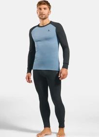 Odlo Active Warm Base Layer Set black/provincial blue (Herren)