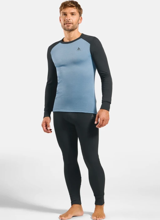 Odlo Active Warm Base Layer Set black/provincial blue (Herren)
