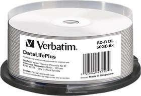 Verbatim BD-R 50GB, 6x, 25er Spindel, wide, white, thermal printable