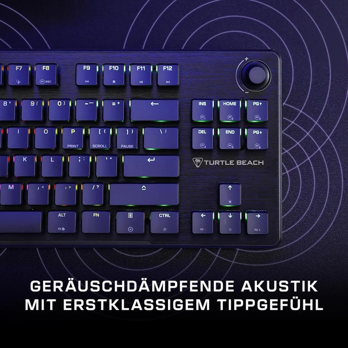 Turtle Beach Vulcan II TKL, schwarz, LEDs RGB, TITAN Mechanical Linear, USB, DE