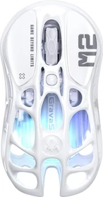 GravaStar Mercury M2 Wireless Gaming Mouse, Opaline White, USB/Bluetooth (GRAVASTARM2_WHT)