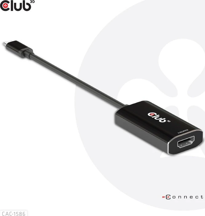 Club 3D USB Gen2 Type C to HDMI 4K120Hz HDR10 with DSC 1.2 Active Adapter M/F