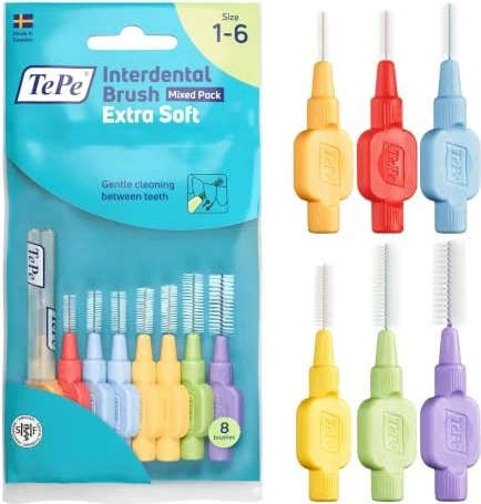 TePe x-soft Interdentalbürste gemischt, 8 Stück