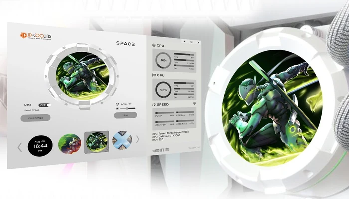 ID-Cooling Space LCD SL240 White