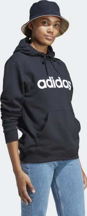 adidas Essentials Linear Hoodie schwarz/weiß (Damen)