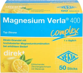 Magnesium Verla 400 Direkt-Granulat Sticks, 50 Stück
