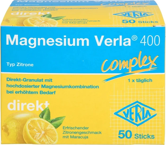 Magnesium Verla 400 Direkt-Granulat Sticks, 50 Stück