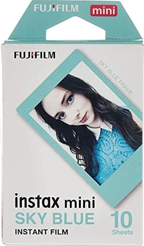 Fujifilm instax mini Sofortbildfilm Sky Blue, 10 Aufnahmen