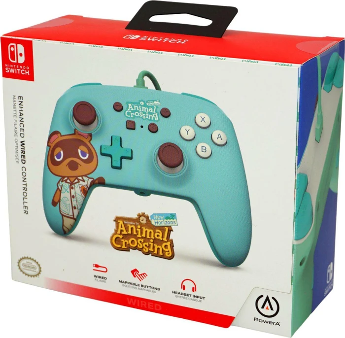 PowerA Enhanced Wired Controller Animal Crossing Tom Nook (Switch)