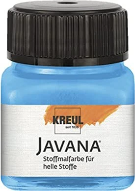 Kreul Javana Stoffmalfarbe für helle Stoffe, azurblau, 20ml