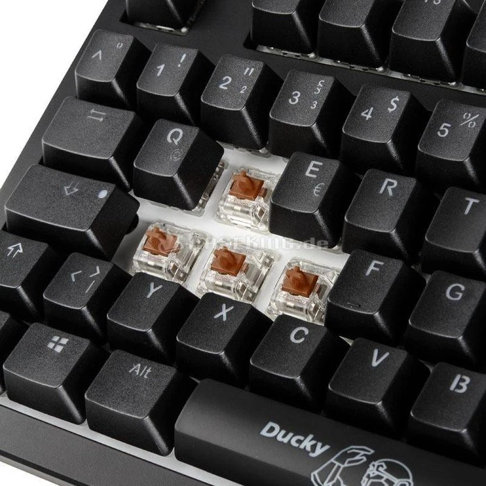 Ducky Shine 6 schwarz, LEDs RGB, MX RGB BROWN, USB, DE