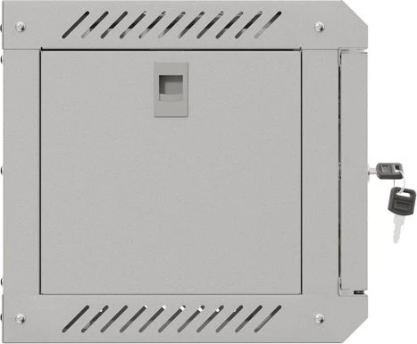 Lanberg WF11 Series 10" Rack Wandschrank 4HE, hängend, Flatpack, Glastür, IP20, RAL 7035, 300mm tief
