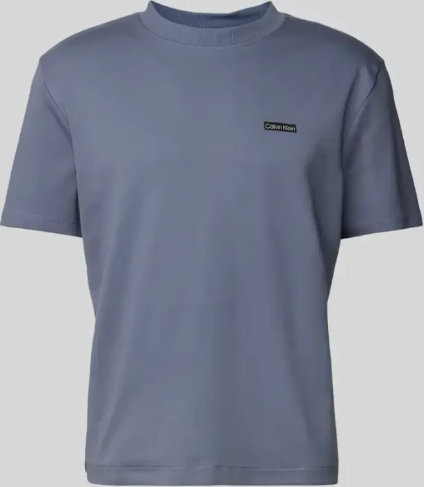 Calvin Klein Badge Stretch T-Shirt kurzarm grisaille (Herren)