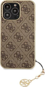 Guess Hard Cover 4G Charms für Apple iPhone 13 Pro braun