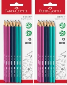 Faber-Castell SV 1111 coloured Bleistift HB graphit, schwarz, 12er-Pack