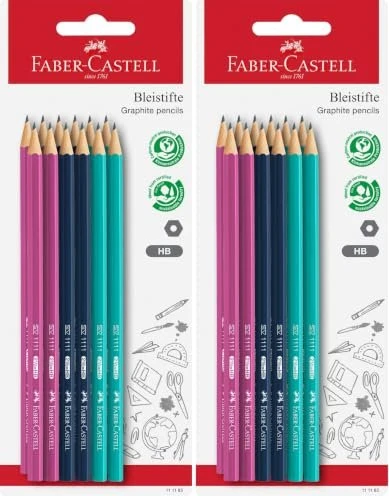 Faber-Castell SV 1111 coloured Bleistift HB graphit, schwarz, 12er-Pack