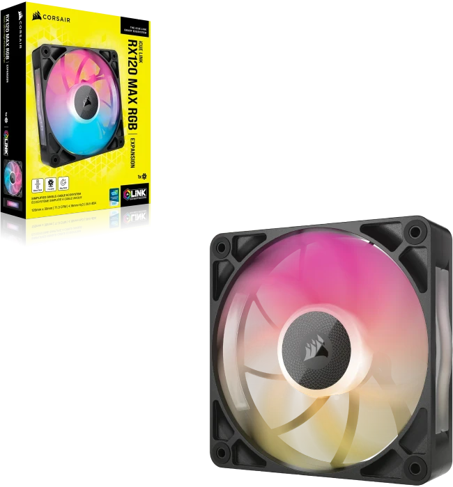 Corsair iCUE LINK RX120 Max RGB Expansion Kit, schwarz, 120mm