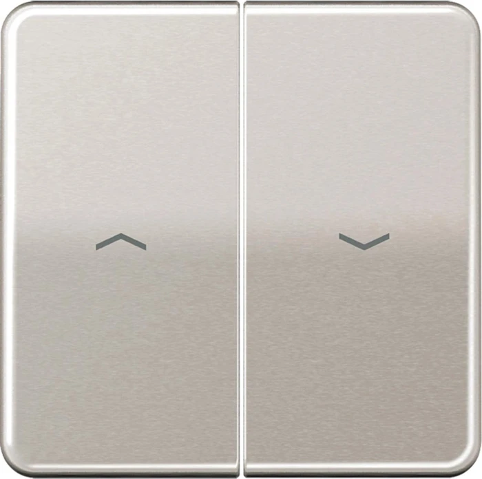 Jung Serie CD Wippe Metall mit Pfeilsymbolen, platin