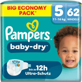 Pampers Baby-Dry Gr.5 Einwegwindel, 11-16kg, 62 Stück