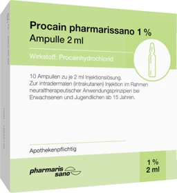 medphano Procain pharmarissano 1% Injektionslösung Ampullen, 20ml