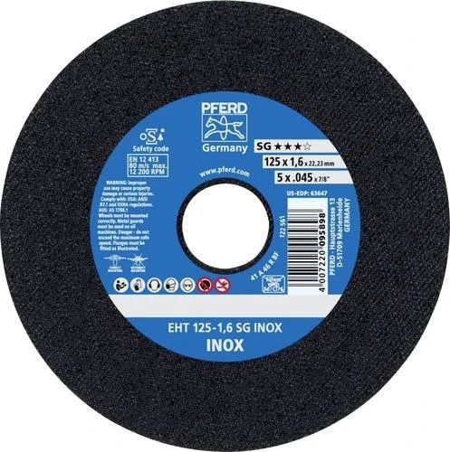 Pferd EHT 125-1.6 SG INOX Trennscheibe, 125x1.6x22.23mm, 25 Stück