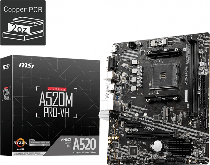 MSI A520M Pro-VH (AMD AM4)
