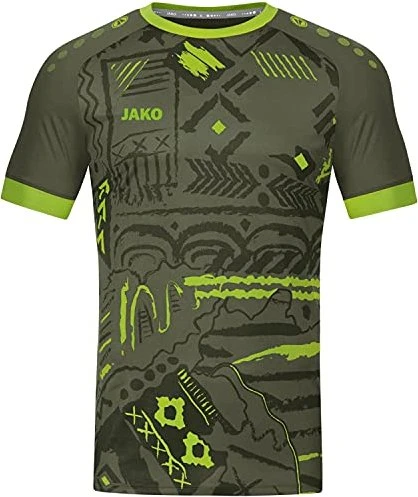 Jako Tropicana Funktionsshirt kurzarm khaki/neongrün