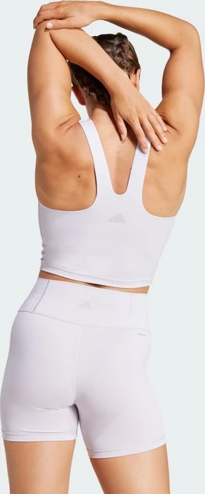 adidas All Me Medium-Support Long Line Bra Tanktop Sport-BH silver dawn (Damen)