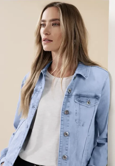 Street One Brusttaschen und Knöpfe Jeansjacke light blue washed (Damen)