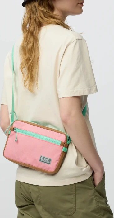 Fjällräven Vardag Pocket Large Umhängetasche poppy pink/khaki dust