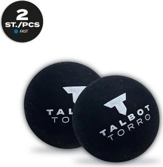 Talbot Torro Blauer Punkt Squashbälle schnell, 2 Stück