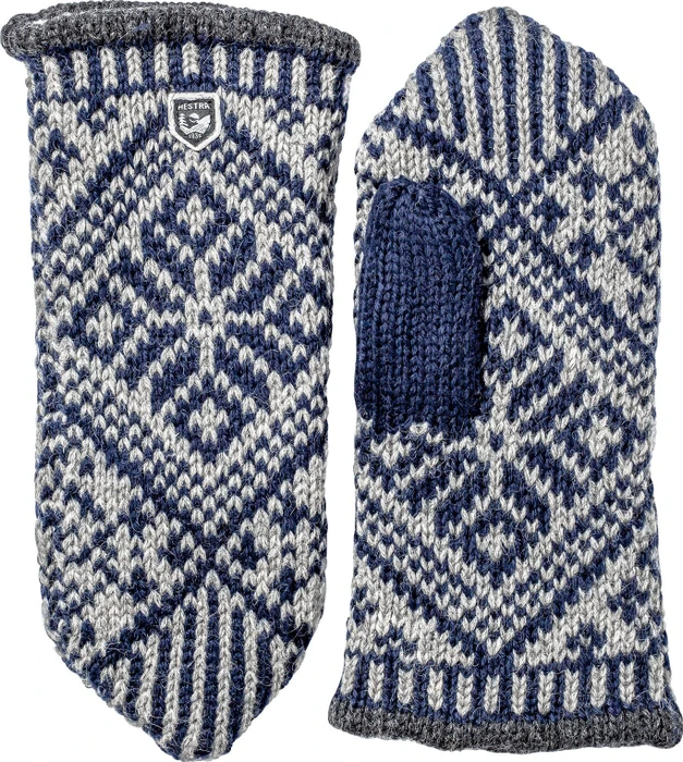 Hestra Nordic Wool Mitt Handschuhe navy/grey