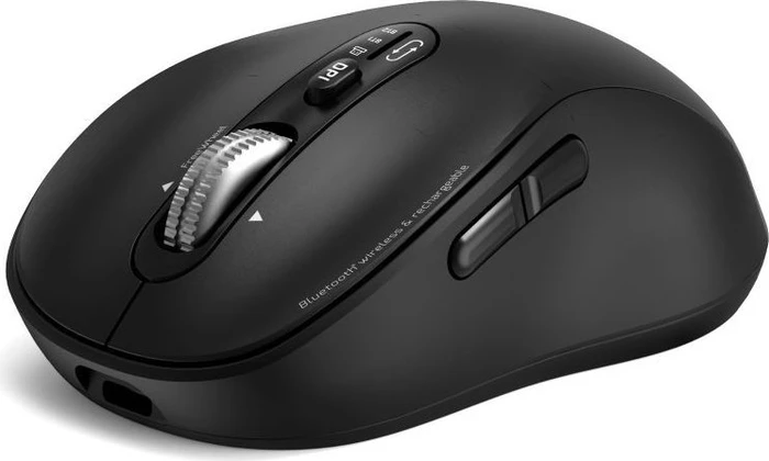 Port Designs Wireless Rechargeable Combo Pro Type C Mouse schwarz, USB-C, USB/Bluetooth