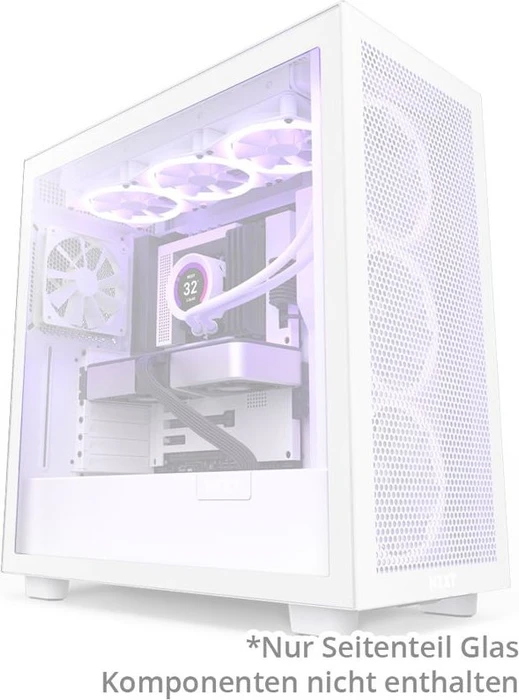 NZXT Seitenteil für NZXT H7, Seitenteil mit Glasfenster, links, weiß
