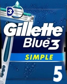 Gillette Blue3 Simple Einwegrasierer, 5 Stück