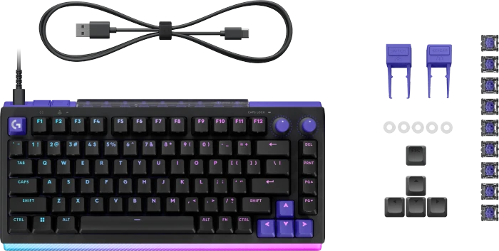 Logitech G512 X 75 TMR, schwarz, Dual-Swap analog/mechanisch, taktil, USB, ND