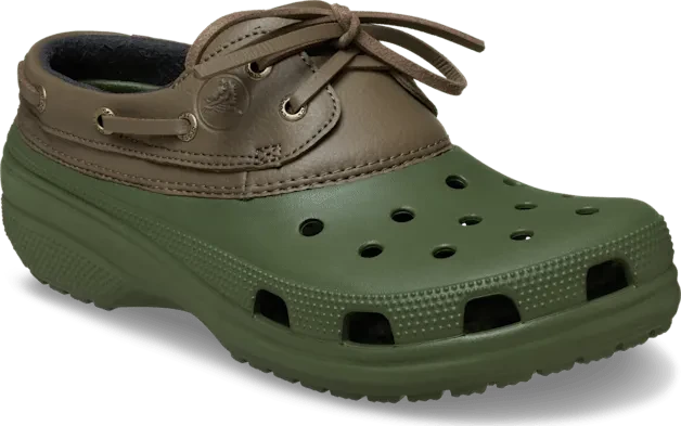 Crocs Classic Boat Shoe army green/walnut