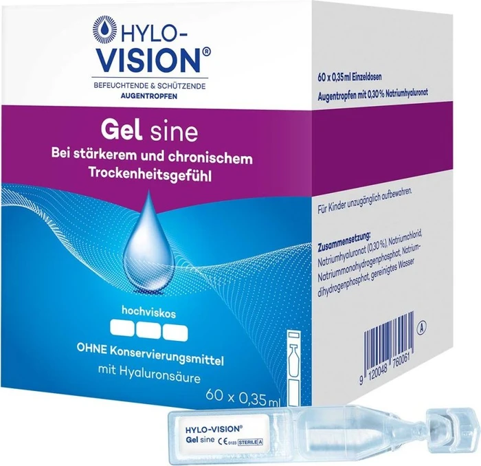 Hylo-Vision Gel Sine Augentropfen, 21ml (60x 0.35ml)