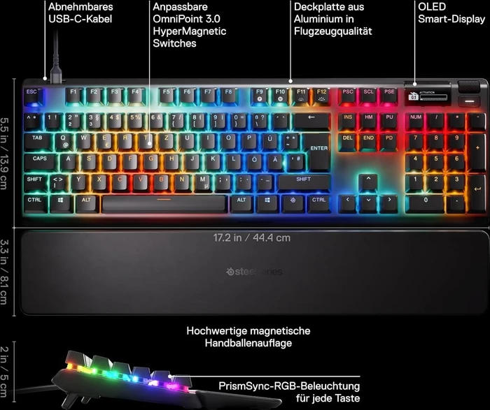 SteelSeries Apex Pro Gen 3, OmniPoint 3.0, USB, DE