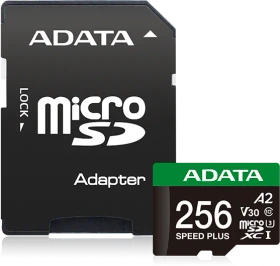 ADATA SPEED PLUS R180/W160 256GB Kit, UHS-I U3, A2, Class 10