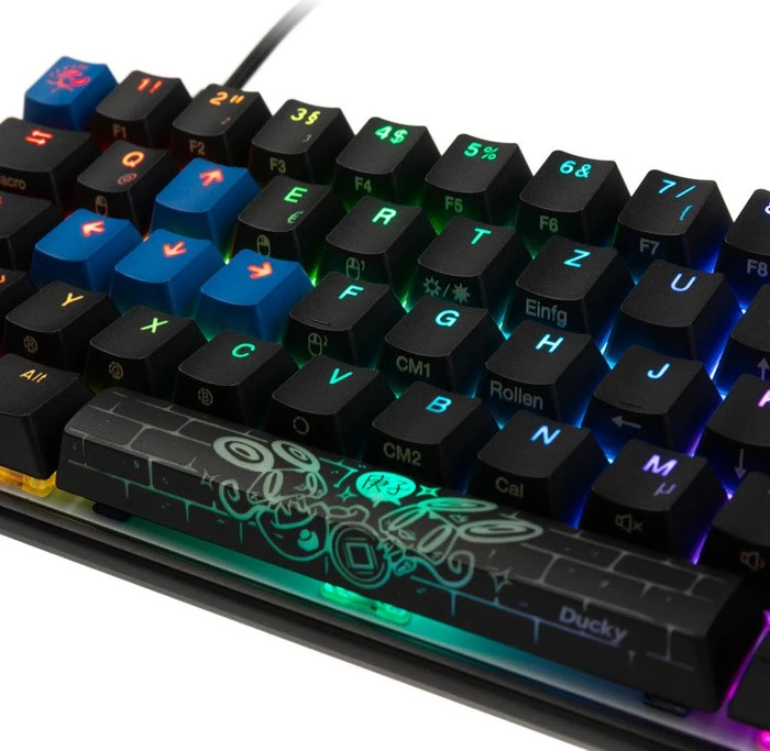 Ducky Mecha Mini PBT, schwarz, MX RGB BROWN, USB, DE