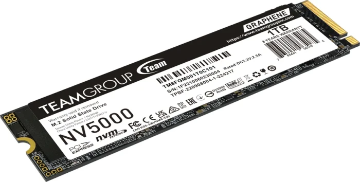 TeamGroup NV5000 1TB, Graphene, M.2 2280 / M-Key / PCIe 4.0 x4, Heatspreader