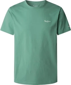 Pepe Jeans Logodruck Slim Fit T-Shirt kurzarm sage green (Herren)