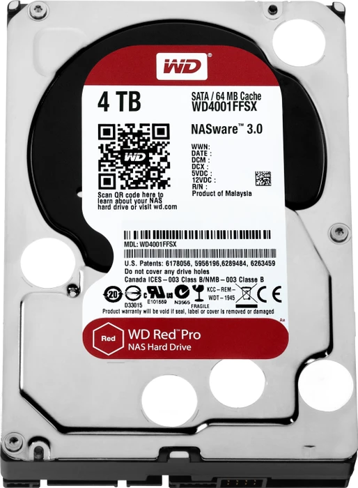 Western Digital WD Red Pro 4TB, 24/7, 512e / 3.5" / SATA 6Gb/s